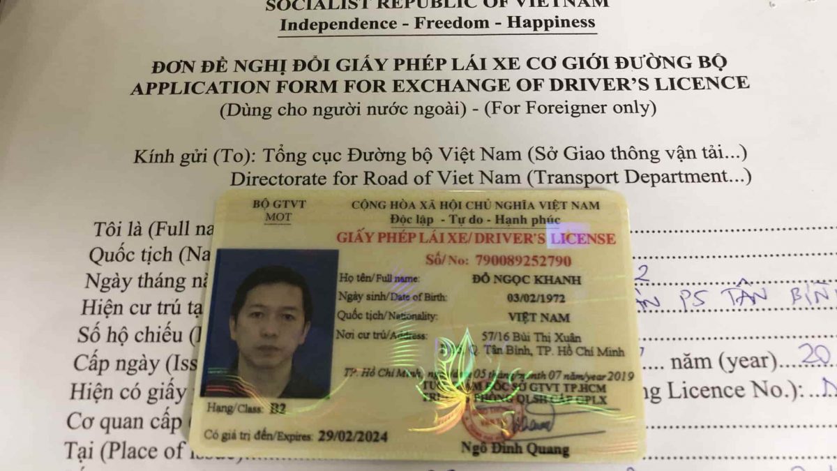 đổi bằng lái xe nước ngoài sang Việt Nam